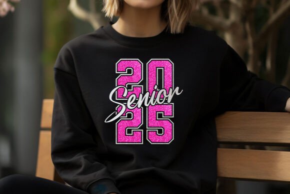 2025 Pink and Silver Lettering without graduation cap