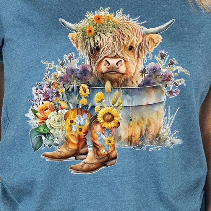 Highland Cow With Boots