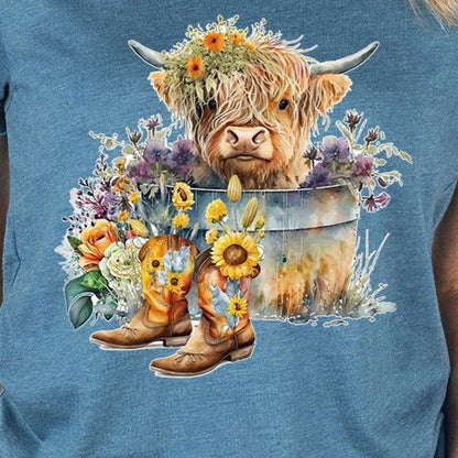 Highland Cow With Boots
