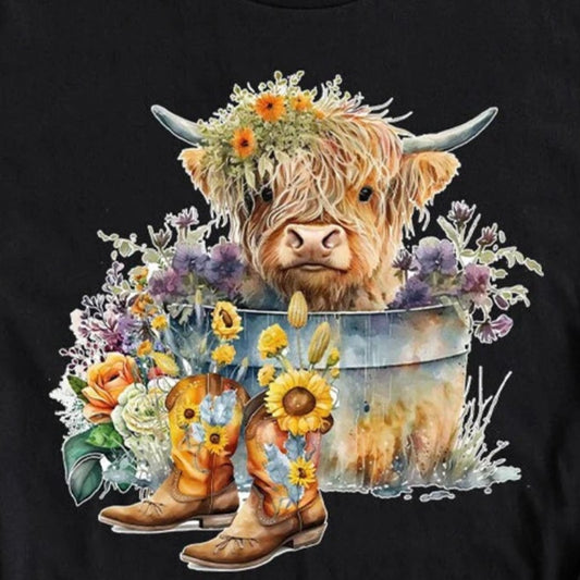Highland Cow With Boots